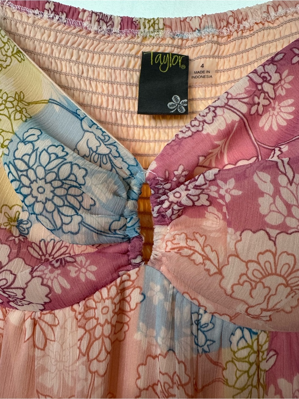 Taylor Pink Multi Patchwork Floral Maxi Dress - Picture 3 of 7